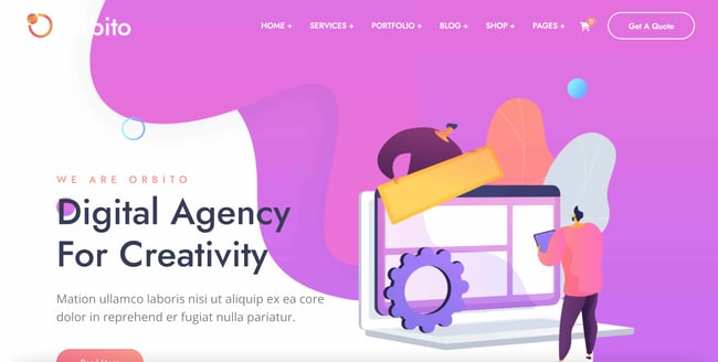 orbito creative website templates home page 